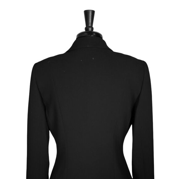 Tahari ASL Luxe Women's Blazer Black Floral Embroidered Rhinestone Blazer Size 8 - Picture 7 of 9